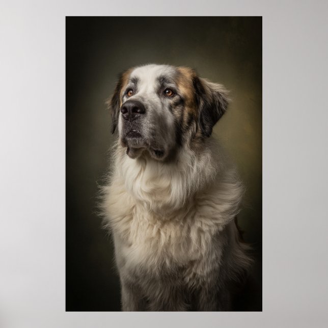 Elegant hundsilhuett poster (Framsidan)
