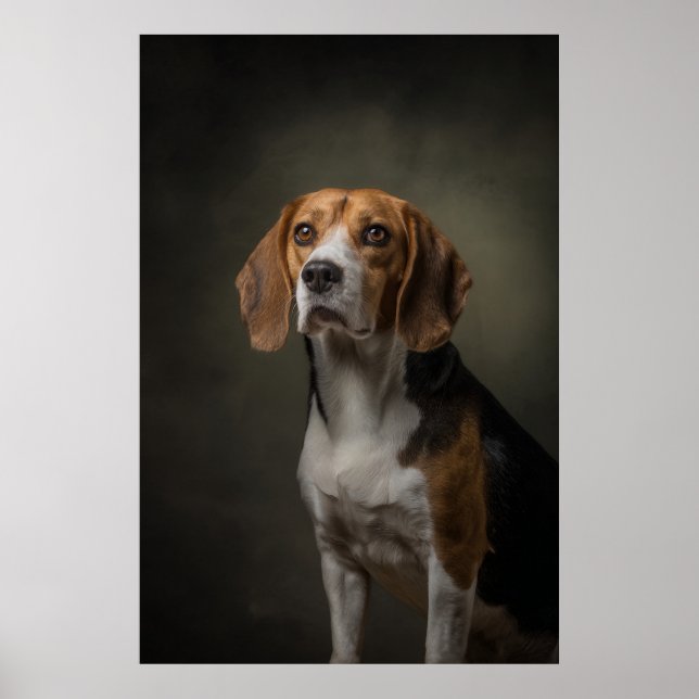 Elegant hundsilhuett poster (Framsidan)
