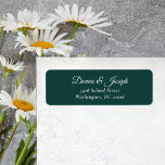 Elegant Hunter Grönt Personligt bröllp Returadress Returadress Etikett<br><div class="desc">Adressetiketten "Elegant Hunter Grönt Personligt bröllp Return" är sofistikerad och charm med dess djupgående anpassning av grönt och elegant. Varje etikett är noggrant utformad för att komplettera bröllopsinbjudningar, och tillför en personlig till korrespondensen. Dess underskattade men ändå förfinade utformning utgör ett steg mot en snyggt-bröllop-affär, vilket avspeglar parets uppmärksamhet på...</div>