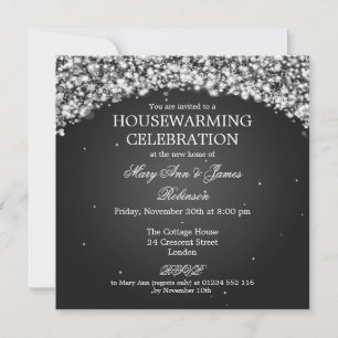 Elegant Hushållsuppvärmning Party Sparkling Arch B Inbjudningar
