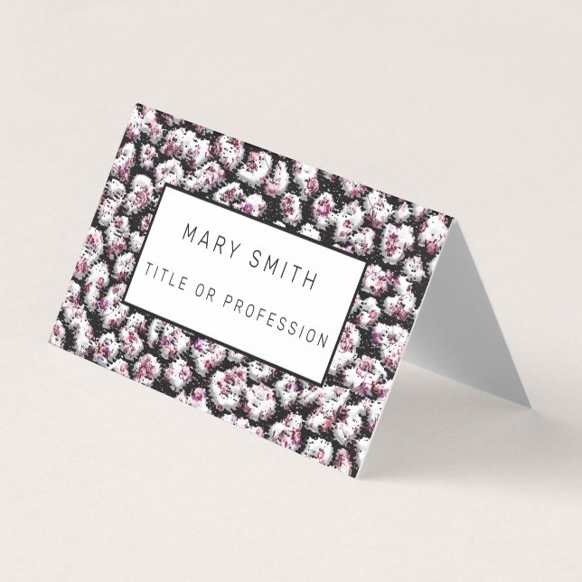Elegant Hybrid Blommigt-Animal Visitkort (Framsida)