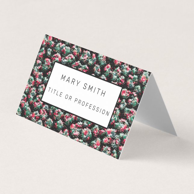 Elegant Hybrid Blommigt-Animal Visitkort (Framsida)