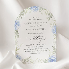 Elegant Hydrangea Blommig Bröllopsinbjudan Inbjudningar