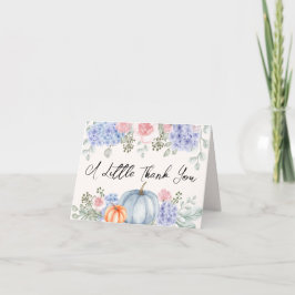 Elegant Hydrangea Blommigt Pumpkin Fall Baby Showe Tack Kort