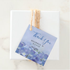 Elegant Hydrangea Blue Blommigts Tack Favorittagg Gåvor Etiketter