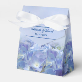 Elegant Hydrangea Blue Blommigts Wedor Favor Box Presentaskar