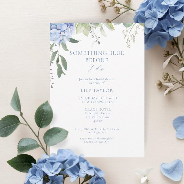 Elegant Hydrangea Bridal Shower Invitation (Skapare uppladdad)