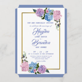 Elegant Hydrangea Bröllopsinbjudan Inbjudningar