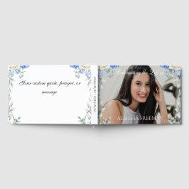 Elegant Hydrangea Foto Begravning Sign In Book Gästböcker