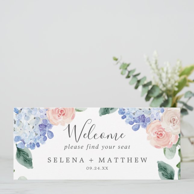 Elegant Hydrangea Hanging Sesättningsdiagramhuvud (Stående Fram)