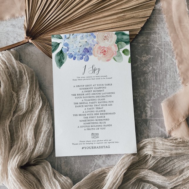 Elegant Hydrangea I Spy Photo Scavenger Hunt Game Flygblad (Skapare uppladdad)