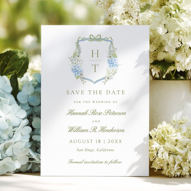 Elegant Hydrangea-kam Wedding  Spara Datumet (Skapare uppladdad)