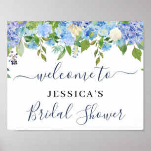 Elegant Hydrangea MÖHIPPA Välkomsttecken Poster