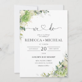 Elegant Hydrangeas Bröllopsinbjudan Inbjudningar