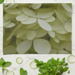 Elegant Hydrangeas Celadon Grönt Flowers Kökshandduk