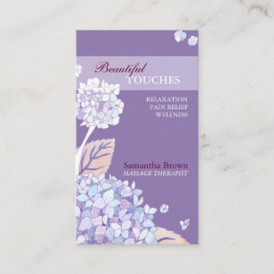 Elegant Hydrangeas Spa Salon Visitkort