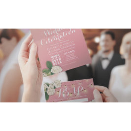 Elegant Hydrangeas String Ljus Rosa Bröllop OSA