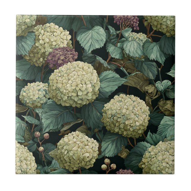 Elegant Hydrangeasbrickor för golvbeläggning i hem Kakelplatta (Framsidan)