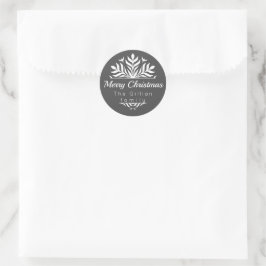 elegant hygge god jul runt klistermärke