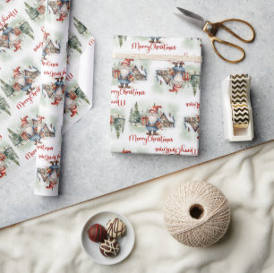 Elegant Hygge Scandinavian stil Julgnom Presentpapper