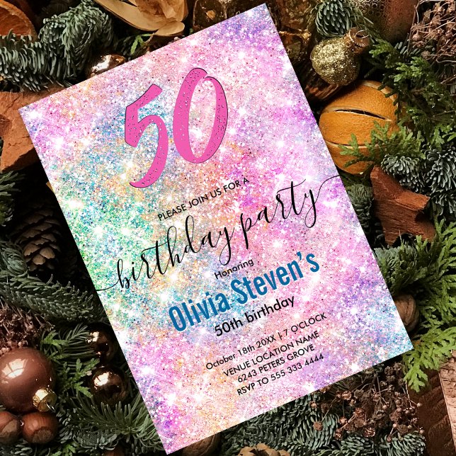 Elegant i alla åldrar: majskolvbun glitter inbjudningar (Skapare uppladdad)