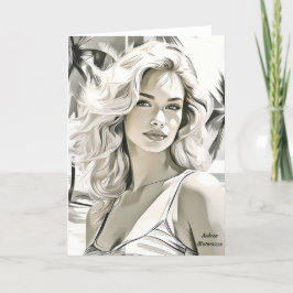 Elegant i Black and White Anteckningskort