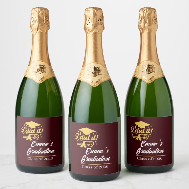 ELegant I did it Success Graduation Party  (Flaskor)