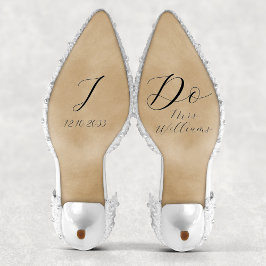 Elegant I Do Bride Bröllop Shoe Vinyl Decal Klistermärken