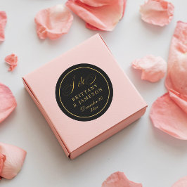 Elegant I Do Bröllop spara datum kuvert Seal Runt Klistermärke