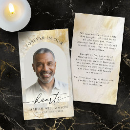 Elegant i fotopapperkort för Guld i Hearts Visitkort