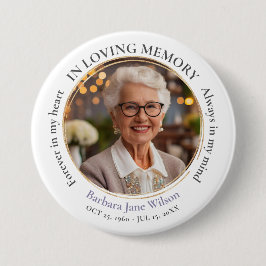 Elegant i Loving Memory Memorial Funeral Keepsak Knapp