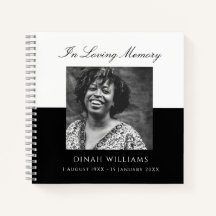 Elegant i Loving Memory Photo Funeral Guest Bok