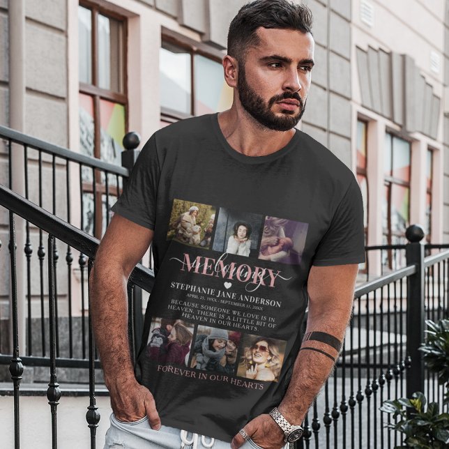Elegant i minnesanteckning för Loving Memory Photo T Shirt (Skapare uppladdad)