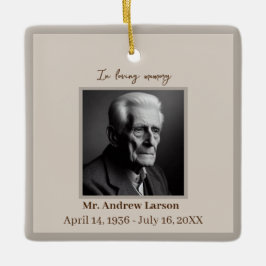 Elegant i minnesminnesförlust julgransprydnad keramik