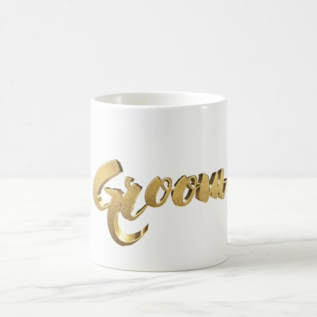 Elegant i rumstyp Guld-text Kaffemugg (Center)