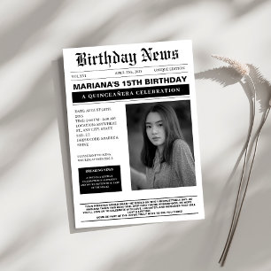 Elegant i tidningen Quinceañera Inbjudningar