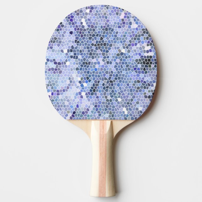 Elegant ice blue mosaic pingisracket (Framsidan)