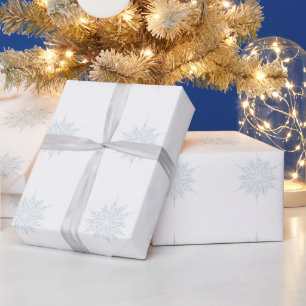 Elegant Ice Blue Snowflake-jul Presentpapper