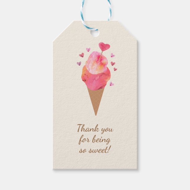 Elegant Ice Cream innehåller unika Retro-inspirera Presentetikett (Framsidan)