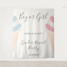 Elegant Ice Cream Pastel Gender Reveal