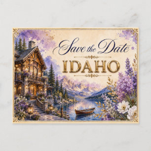 Elegant Idaho Spara datum Bröllopsinbjudan Vykort