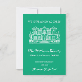 Elegant Illustrated New Home Announcement Meddelande