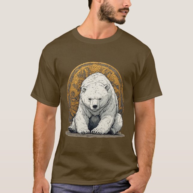 Elegant illustration av isbjörn t shirt (Framsida)
