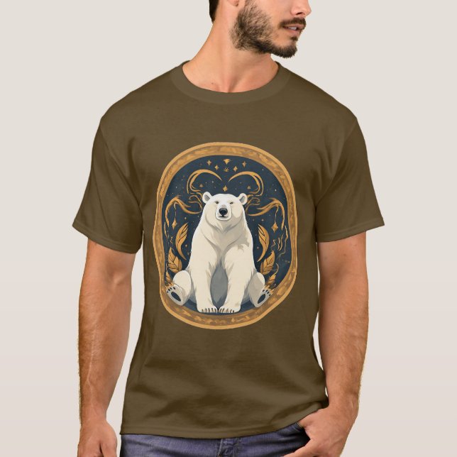 Elegant illustration av isbjörn t shirt (Framsida)