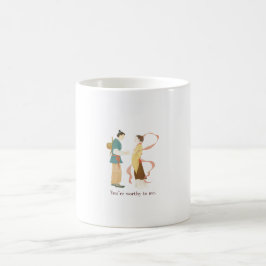 Elegant Illustration av Par Du är Värd Kaffemugg