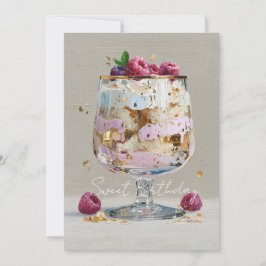 Elegant Impasto Hallondessert Inbjudningar