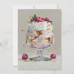 Elegant Impasto Hallondessert Inbjudningar