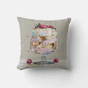 Elegant Impasto Hallondessert Kudde