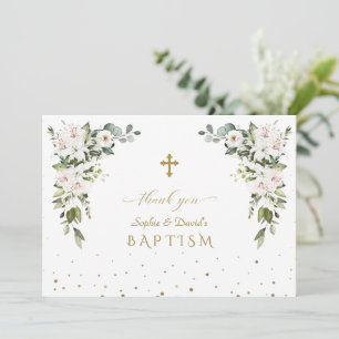 Elegant Imperial Lilies Ro Guld Twillingar Baptism Tack Kort