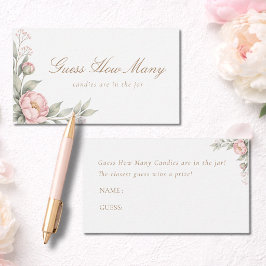 Elegant In Bloom Baby Shower-spel Hur Många Kort